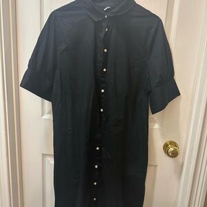 Black Womens Old Navy Button Dress